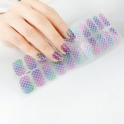 22 Fingers Shiny Onion Powder Starry Water-resistant Nail Sticker(ZX-3034)