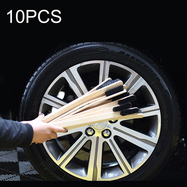 10PCS Car Engine Cleaning Brush Long Handle Bristle Tire Brush(As Show) - Car washing supplies by PMC TechLife | Online Shopping South Africa | PMC TechLife | Buy Now Pay Later Mobicred