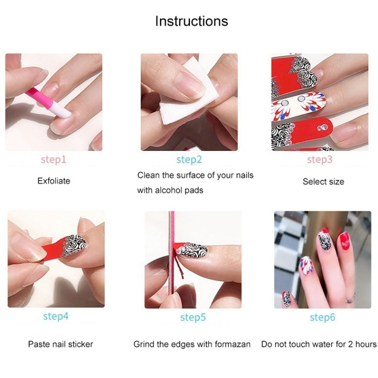 10 PCS 3D Hot Stamping Water-resistant Nail Art Sticker(Z/A086)