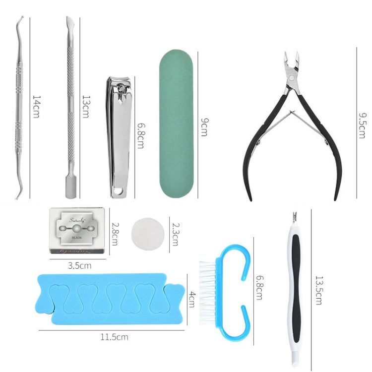 HT16-2 16 In 1 Foot File And Grinder Peeling Pedicure Set(Blue) - Grinding Tools & Accessories by PMC TechLife | Online Shopping South Africa | PMC TechLife | Buy Now Pay Later Mobicred