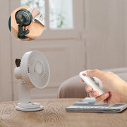 Smart Remote Control Usb Charging Shaking Head Desktop Fan Stroller Clip Fan(Green)