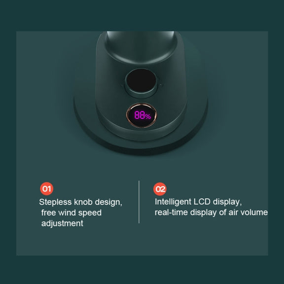 Smart Remote Control Usb Charging Shaking Head Desktop Fan Stroller Clip Fan(Green)