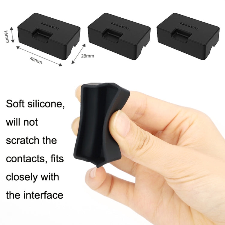 3PCS Sunnylife MM3-DC405 For DJI Mini 3 Pro Short Circuit Resistant Battery Silicone Dust Cover(Black) - Other by Sunnylife | Online Shopping South Africa | PMC Jewellery | Buy Now Pay Later Mobicred
