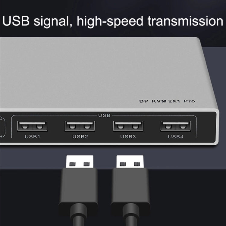 8K KYSW59 60HZ DP USB KVM Switch 2-in-1 Computer Sharing Device