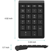 BT304 22 Keys Laptop Mini Wireless Keyboard, Spec: Bluetooth (Gold)