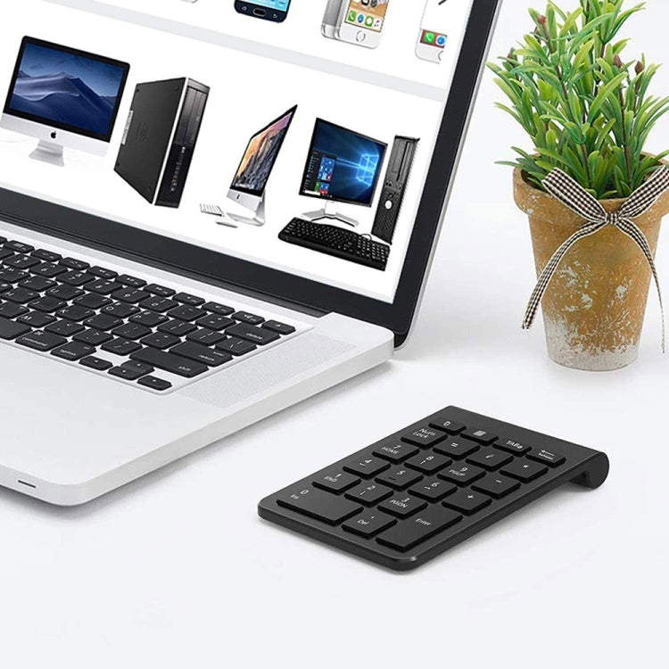 BT304 22 Keys Laptop Mini Wireless Keyboard, Spec: Bluetooth (Silver Black)