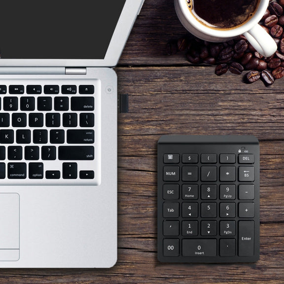 BT302 28 Keys Laptop Mini Wireless Keyboard, Spec: 2.4G (Black)