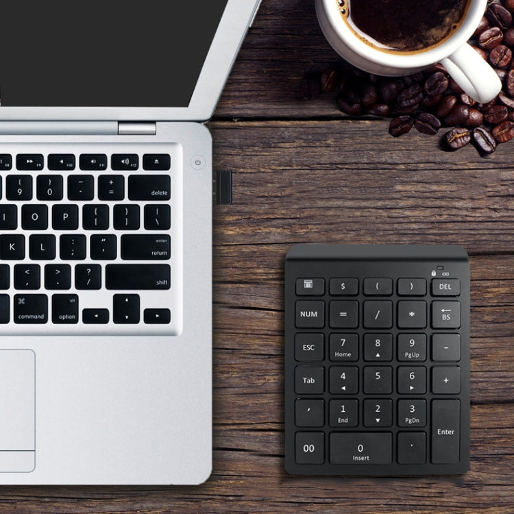 BT302 28 Keys Laptop Mini Wireless Keyboard, Spec: 2.4G (Black)