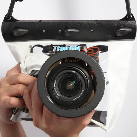 Tteoobl  20m Underwater Diving Camera Housing Case Pouch  Camera Waterproof Dry Bag, Size: L(White) - free shipping - PMC Jewellery - Order now!