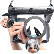 Tteoobl  20m Underwater Diving Camera Housing Case Pouch  Camera Water-resistant Dry Bag, Size: L(Blue)