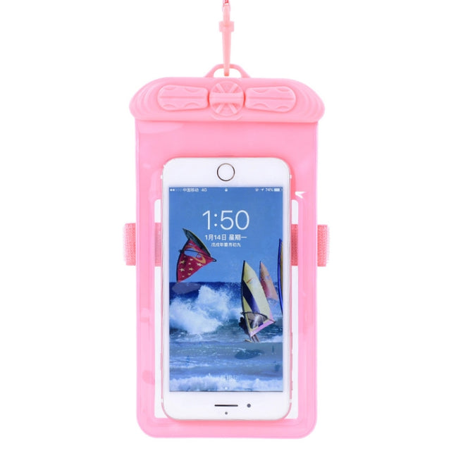 Tteoobl Diving Phone Water-resistant Bag Can Be Hung Neck Or Tied Arm, Size: Large(Pink)