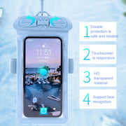 Tteoobl Diving Phone Water-resistant Bag Can Be Hung Neck Or Tied Arm, Size: Large(Black)