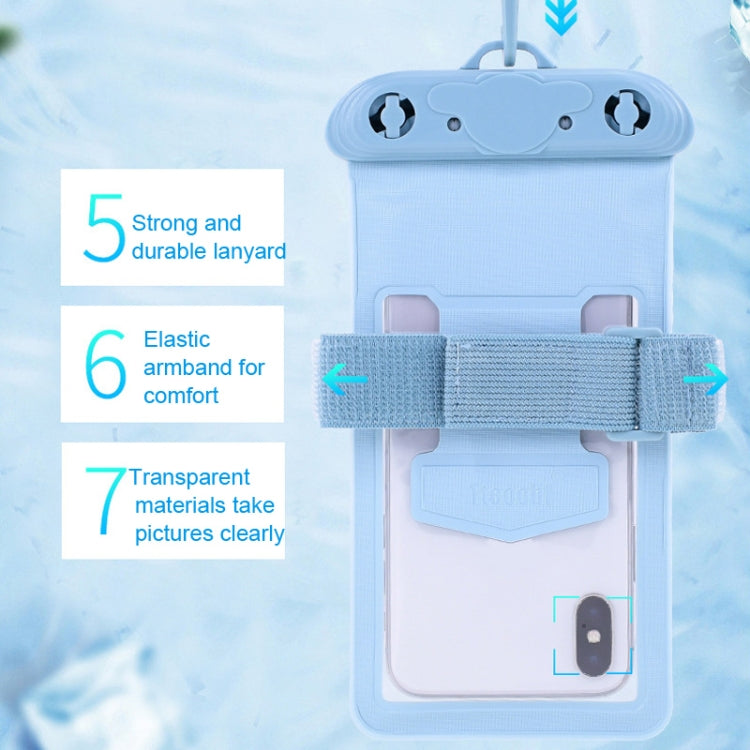 Tteoobl Diving Phone Water-resistant Bag Can Be Hung Neck Or Tied Arm, Size: Large(Pink)
