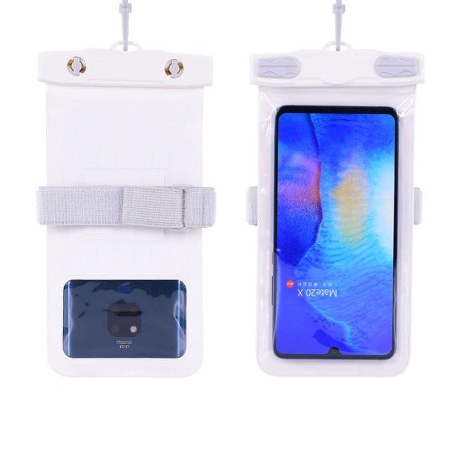 Tteoobl Diving Phone Water-resistant Bag Can Be Hung Neck Or Tied Arm, Size: Extra 7.2 Inch(White)