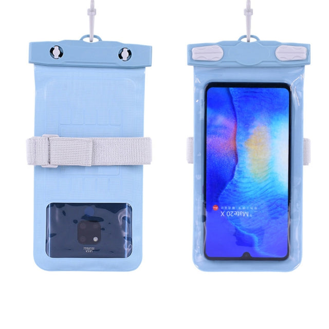 Tteoobl Diving Phone Water-resistant Bag Can Be Hung Neck Or Tied Arm, Size: Extra 7.2 Inch(Gray Blue)
