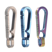 Men Titanium Alloy Keychain Car Key Waist Hanging(Colorful Titanium)