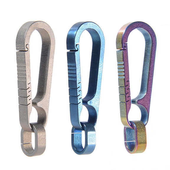 Men Titanium Alloy Keychain Car Key Waist Hanging(Titanium Color)