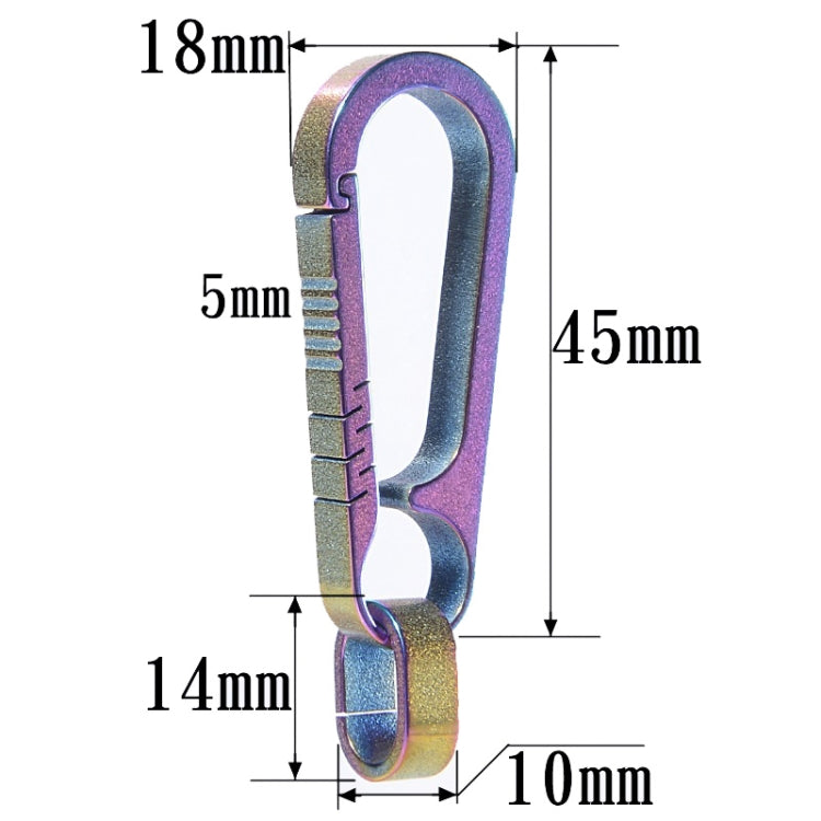 Men Titanium Alloy Keychain Car Key Waist Hanging(Titanium Color)