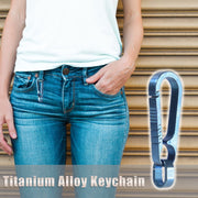 Men Titanium Alloy Keychain Car Key Waist Hanging(Colorful Titanium)
