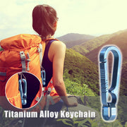 Men Titanium Alloy Keychain Car Key Waist Hanging(Titanium Color)