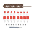 Sunnylife MM3-SN443 For Mini 3 Pro Propeller Blades + Silicone Folding Storage Bag(Red Strip+Brown Bag) - free shipping - PMC TechLife - Order now!