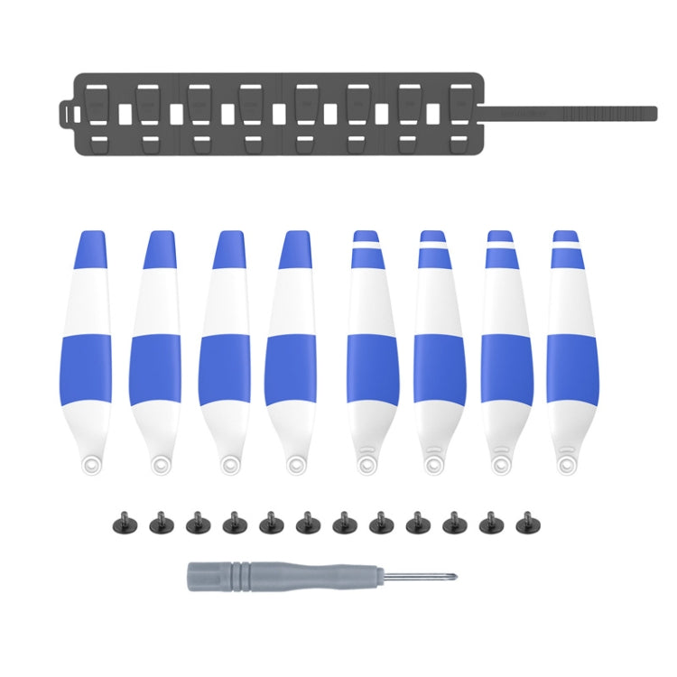 Sunnylife MM3-SN443 For Mini 3 Pro Propeller Blades + Silicone Folding Storage Bag(Blue Strip+Gray Bag) - DIY Propeller by Sunnylife | Online Shopping South Africa | PMC TechLife | Buy Now Pay Later Mobicred