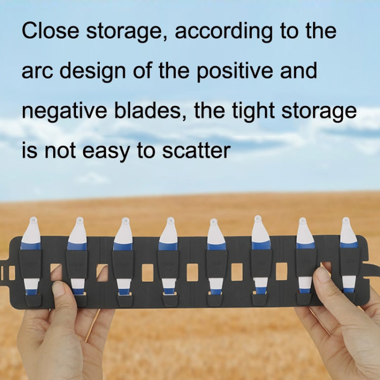 Sunnylife MM3-SN443 For Mini 3 Pro Propeller Blades + Silicone Folding Storage Bag(Blue Strip+Gray Bag) - DIY Propeller by Sunnylife | Online Shopping South Africa | PMC TechLife | Buy Now Pay Later Mobicred