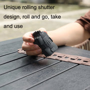 Sunnylife MM3-SN443 For Mini 3 Pro Propeller Blades + Silicone Folding Storage Bag(Red Strip+Brown Bag)