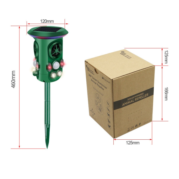 RC-543 Solar Energy 360 Degree Omnidirectional Ultrasonic Bird Repeller Animal Repeller(Dark Green) - Outdoor Insect Repellent by PMC TechLife | Online Shopping South Africa | PMC TechLife | Buy Now Pay Later Mobicred