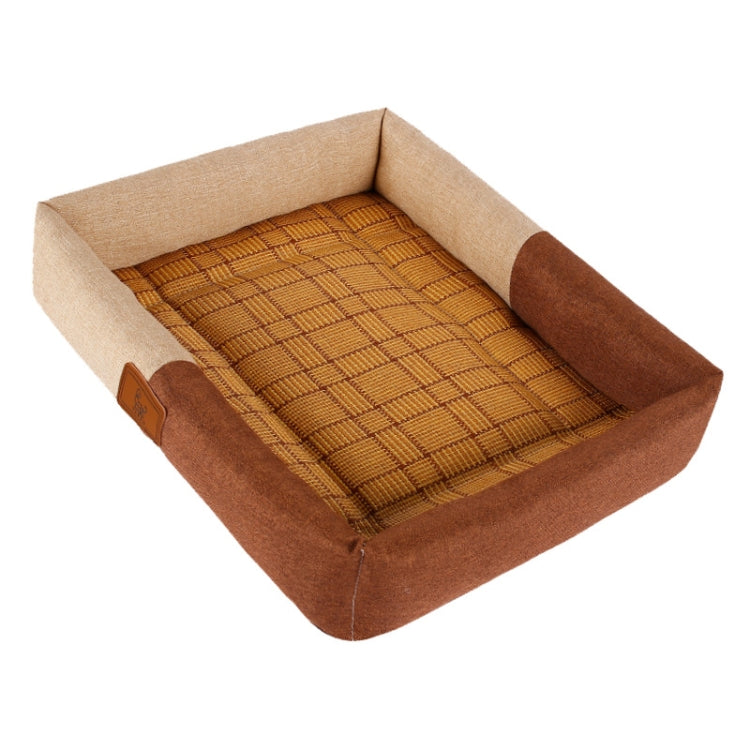 YD-XD03 Summer Pet Breathable Cooler Mat Pet Bed, Size: 77x62cm(Coffee Khaki) - Beds by PMC TechLife | Online Shopping South Africa | PMC TechLife | Buy Now Pay Later Mobicred