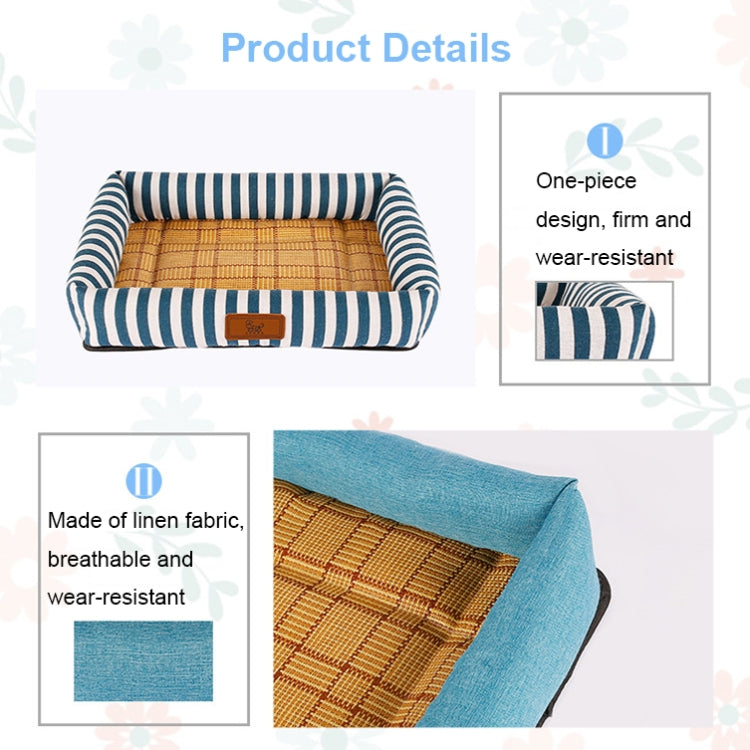 YD-XD03 Summer Pet Breathable Cooler Mat Pet Bed, Size: 77x62cm(Coffee Khaki) - Beds by PMC TechLife | Online Shopping South Africa | PMC TechLife | Buy Now Pay Later Mobicred