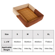 YD-XD03 Summer Pet Breathable Cooler Mat Pet Bed, Size: 77x62cm(Coffee Khaki)