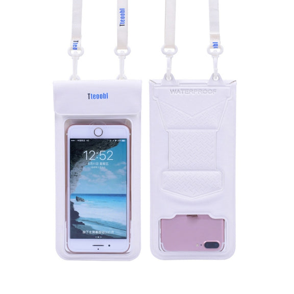 Tteoobl  30m Underwater Mobile Phone Water-resistant Bag, Size: Large(White)