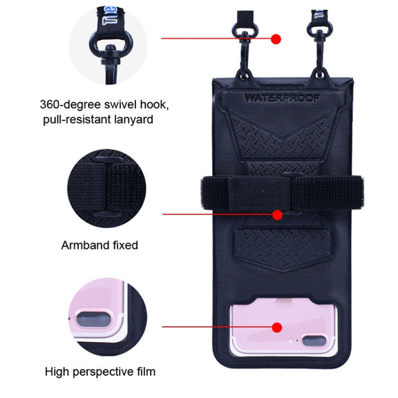 Tteoobl  30m Underwater Mobile Phone Water-resistant Bag, Size: Small(Orange)