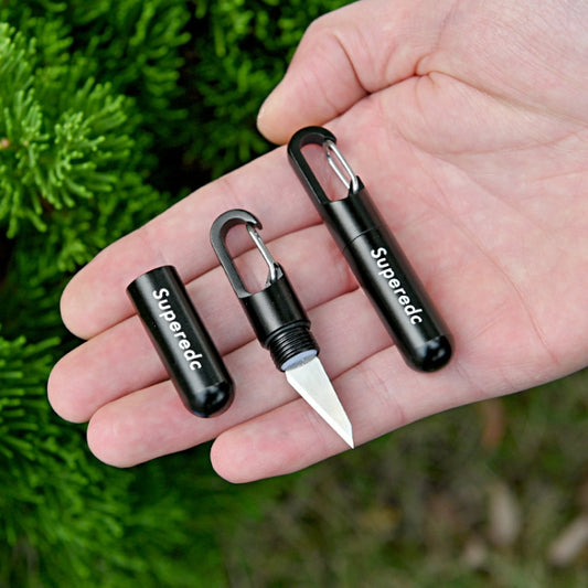 Keychain Pendant Small Knife Portable Art Cutting Knife(Aluminum Alloy Black) - Burin &Cutting Knife by PMC Jewellery | Online Shopping South Africa | PMC Jewellery | Buy Now Pay Later Mobicred