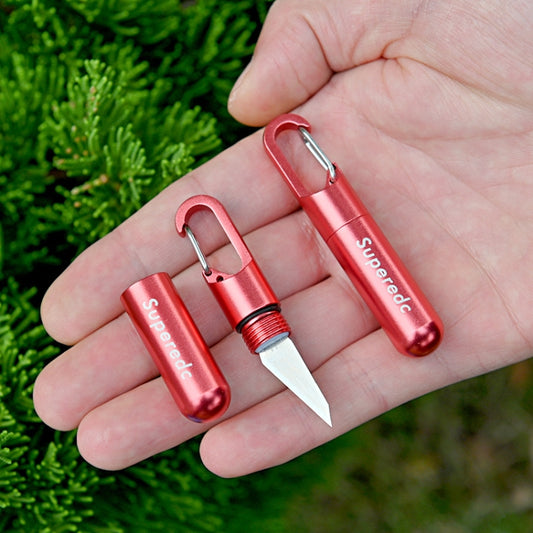 Keychain Pendant Small Knife Portable Art Cutting Knife(Aluminum Alloy Red) - Burin &Cutting Knife by PMC Jewellery | Online Shopping South Africa | PMC Jewellery | Buy Now Pay Later Mobicred