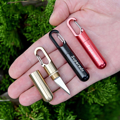 Keychain Pendant Small Knife Portable Art Cutting Knife(Aluminum Alloy Black) - Burin &Cutting Knife by PMC Jewellery | Online Shopping South Africa | PMC Jewellery | Buy Now Pay Later Mobicred