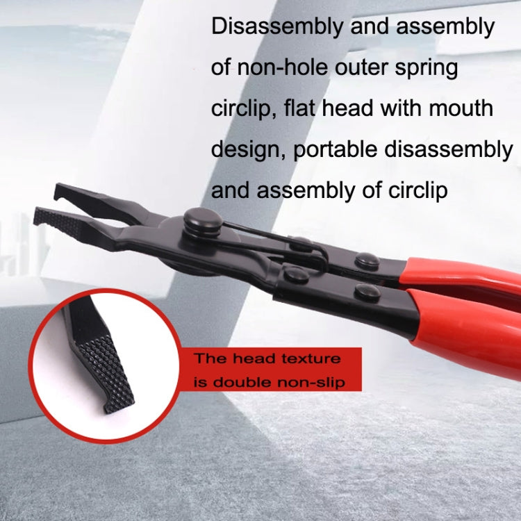 Reinforced Flat Circlip Pliers Flat-mouth Snap Ring Pliers(Red) - Pliers by PMC Jewellery | Online Shopping South Africa | PMC Jewellery | Buy Now Pay Later Mobicred