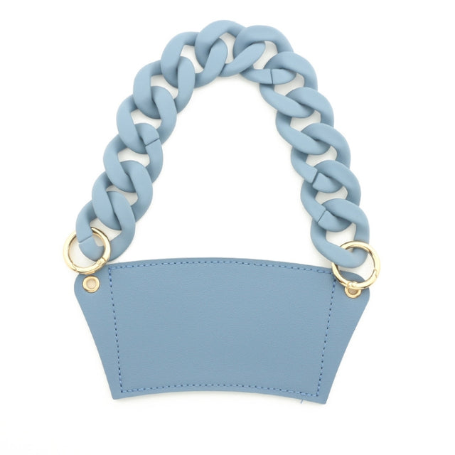 Phone Case Plastic Bracelet DIY Bag Carry Strap Cup Sleeve(Gray Blue)