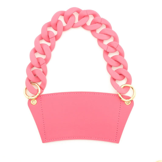 Phone Case Plastic Bracelet DIY Bag Carry Strap Cup Sleeve(Rose Red) - free shipping - PMC Jewellery - Order now!