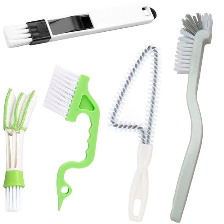 5PCS / Set Groove Cleaning Brush Multi-tool Household Door and Window Brush(White) - free shipping - PMC TechLife - Order now!