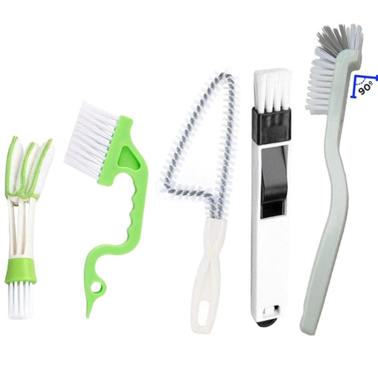 5PCS / Set Groove Cleaning Brush Multi-tool Household Door and Window Brush(White) - free shipping - PMC TechLife - Order now!