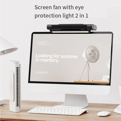 JXS-GP1 Computer Screen Bladeless Turbo Silent Fan With Eye Protection Light Function(Black) - free shipping - PMC Jewellery - Order now!