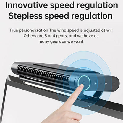 JXS-GP1 Computer Screen Bladeless Turbo Silent Fan With Eye Protection Light Function(Black) - free shipping - PMC Jewellery - Order now!