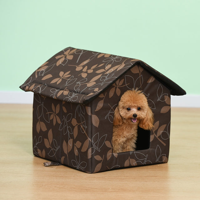 Outdoor Water-resistant Oxford Cloth Pet Nest Pet Tent, Size: M(Leaves)