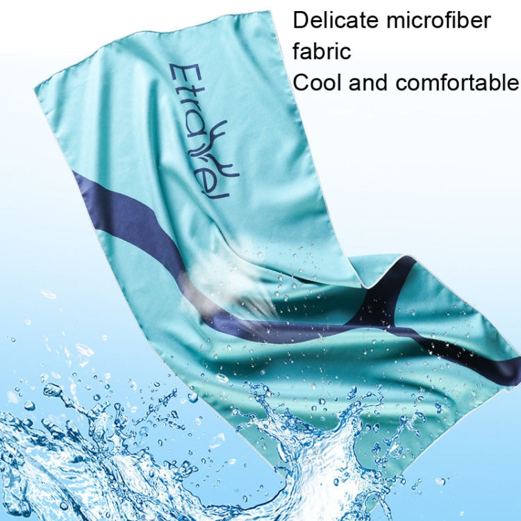 Etravel Sports Quick-drying Towel Double-sided Fleece Bath Towel, Color: Small Navy+Towel - Sports Towels by Etravel | Online Shopping South Africa | PMC Jewellery | Buy Now Pay Later Mobicred