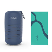 Etravel Sports Quick-drying Towel Double-sided Fleece Bath Towel, Color: Large Navy+Bath Towel