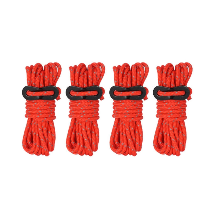 4 PCS / Set CLS Outdoor Camp Reflective Wind-Proof Camping Support Rod(Red) - Tents & Accessories by CLS | Online Shopping South Africa | PMC TechLife | Buy Now Pay Later Mobicred