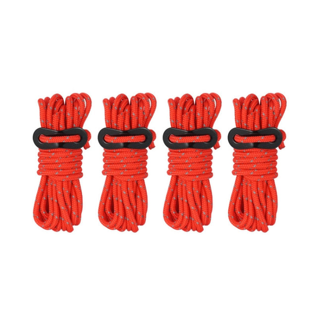 4 PCS / Set CLS Outdoor Camp Reflective Wind-Proof Camping Support Rod(Red)