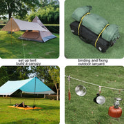 4 PCS / Set CLS Outdoor Camp Reflective Wind-Proof Camping Support Rod(Red)